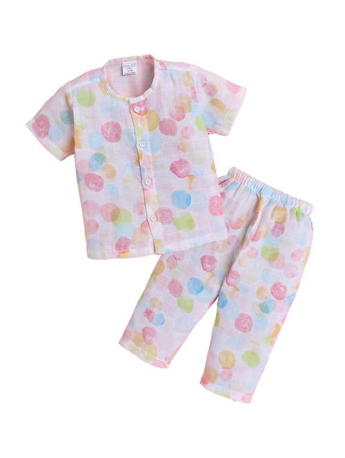 kids printed short sleeve night suit - 21956461 - Very Small Image - 1