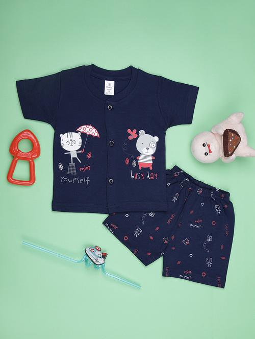 kids printed t-shirt and shorts co-ord set - 21957406 - Very Small Image - 1
