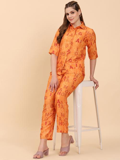 women printed shirt and trouser co-ord set - 21959839 - Very Small Image - 1