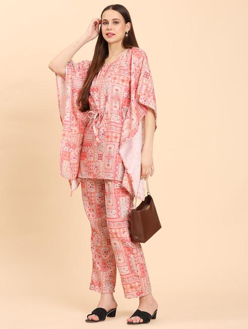 women printed top and trouser co-ord set - 21959847 - Very Small Image - 1