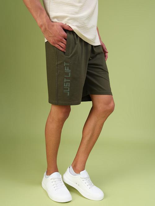 olive cotton shorts - 21961228 - Very Small Image - 1