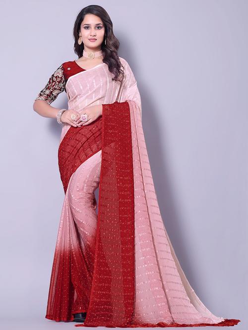 women ombre printed saree with blouse - 21962465 - Very Small Image - 1