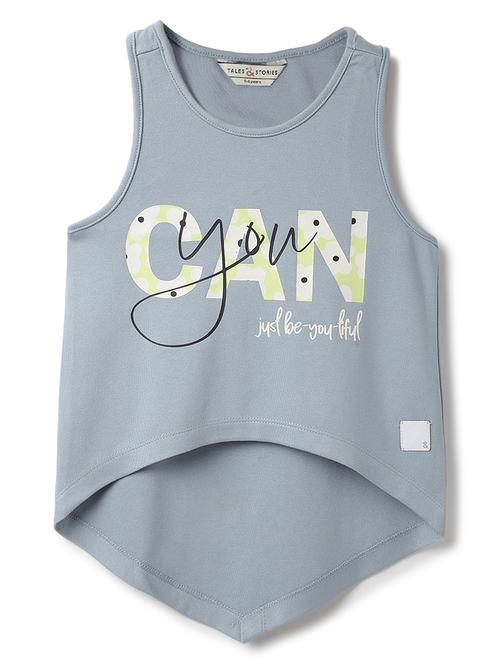 girls printed sleeveless high low top - 21963303 - Very Small Image - 1