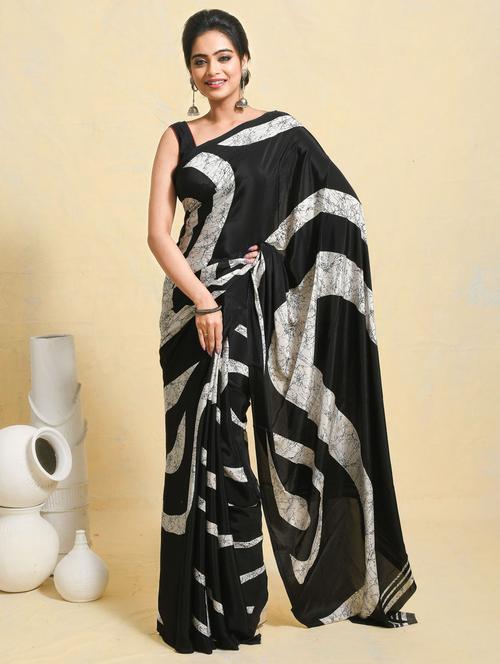 women printed casual wear saree with blouse - 21965614 - Very Small Image - 1