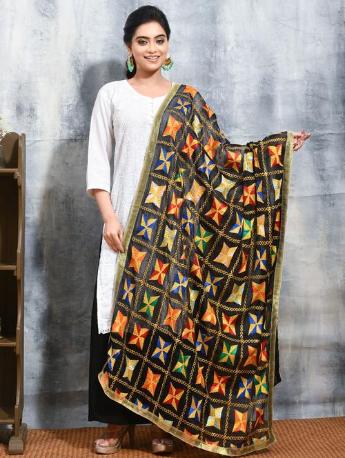 women phulkari casual wear dupatta - 21965686 - Very Small Image - 1
