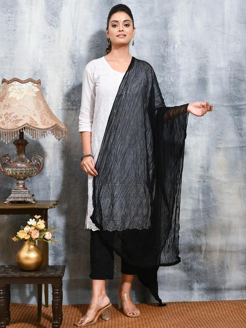 women black solid dupatta - 21965747 - Very Small Image - 1