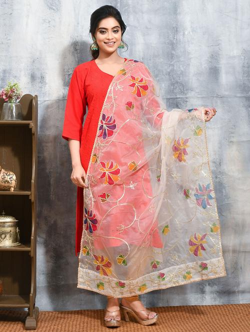 women floral printed dupatta - 21965851 - Very Small Image - 1