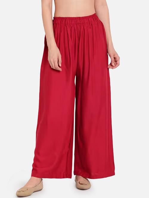women solid high rise straigh palazzo - 21967032 - Very Small Image - 1