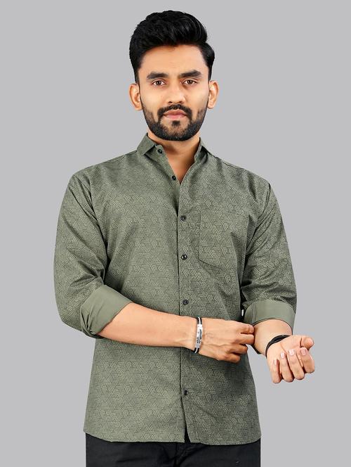 men printed long sleeve regular fit casual shirt - 21968975 - Very Small Image - 1