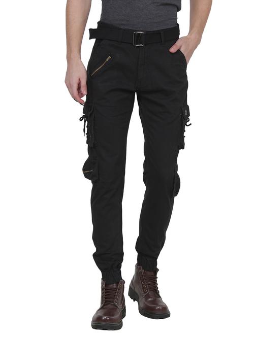 men solid mid rise cargo jogger - 21969136 - Very Small Image - 1
