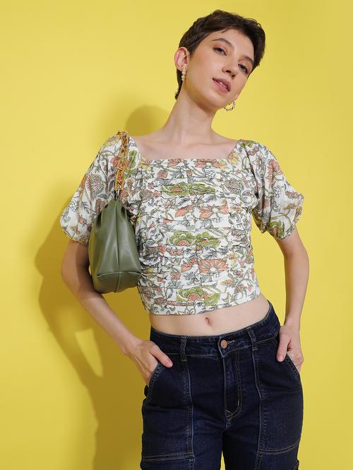 off white rayon top - 21969613 - Very Small Image - 1