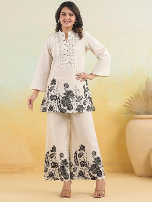 women white long sleeve ethnic co-ord set - 21969751 - Very Small Image - 1