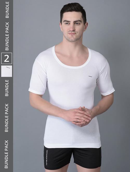 men pack of 2 solid scoop neck vest - 21970362 - Very Small Image - 1
