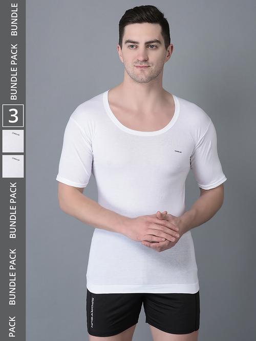 men pack of 3 solid scoop neck vest - 21970363 - Very Small Image - 1