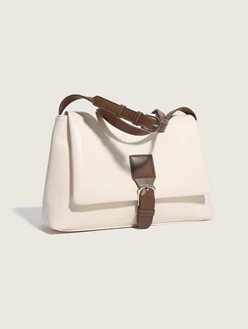 cream satchel pu leather sling bag - 21971375 - Very Small Image - 1
