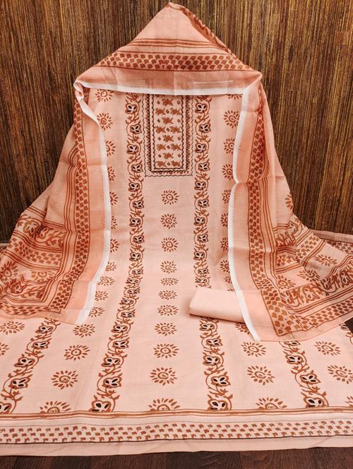 women printed embroidered unstitched suit set - 21975685 - Very Small Image - 1
