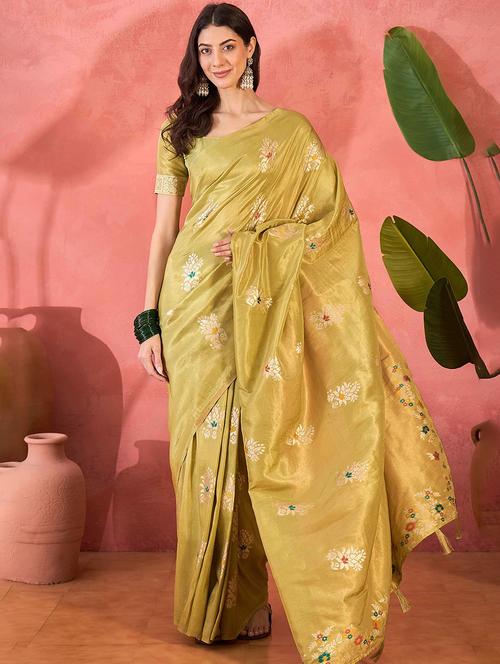 women self design banarasi saree with blouse - 21976100 - Very Small Image - 1