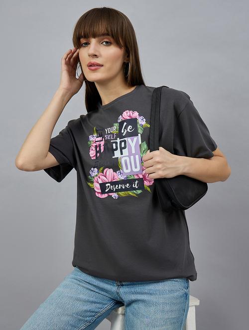 women printed short sleeve oversized t-shirt - 21977848 - Very Small Image - 1