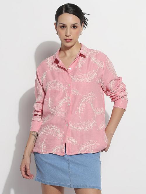 women embroidered long sleeve relaxed fit shirt - 21979936 - Very Small Image - 1