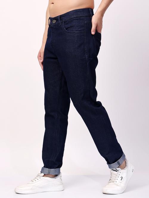 men navy blue mid rise full length jeans - 21980956 - Very Small Image - 1
