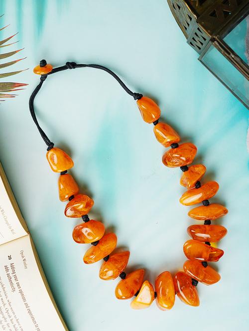 ethnic tribal handmade resin beaded fashion necklace - 21982843 - Very Small Image - 1