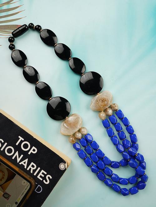 women resin beaded fashion necklace - 21982891 - Very Small Image - 1