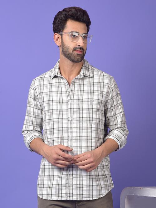 grey cotton casual shirt - 21984659 - Very Small Image - 1
