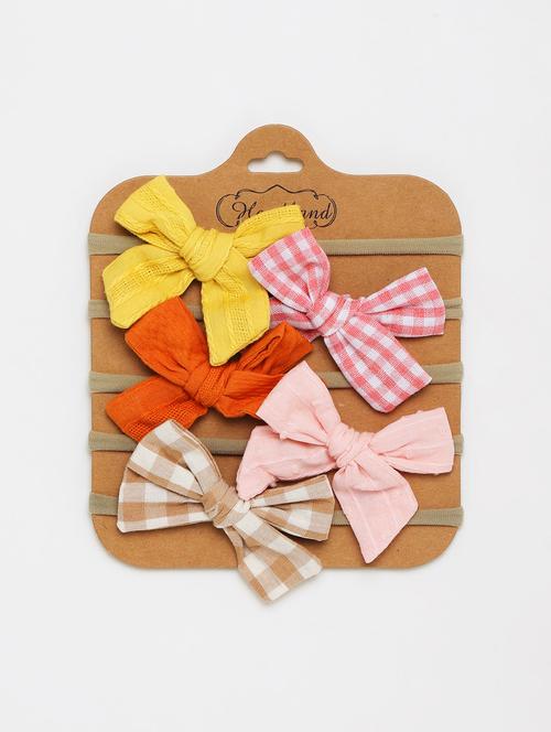 girls pack of 5 multi color ponytail holders - 21985249 - Very Small Image - 1