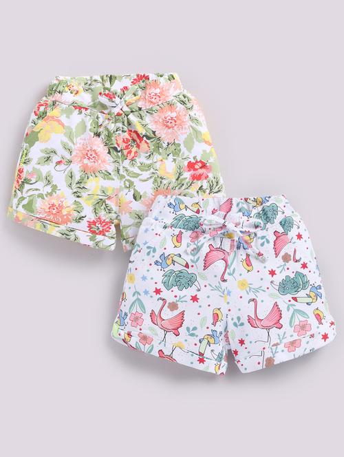 girls pack of 2 printed shorts - 21986840 - Very Small Image - 1