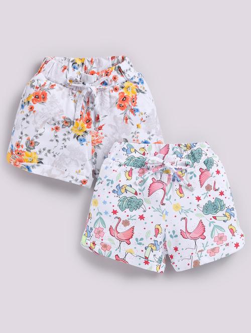 girls pack of 2 printed shorts - 21986843 - Very Small Image - 1