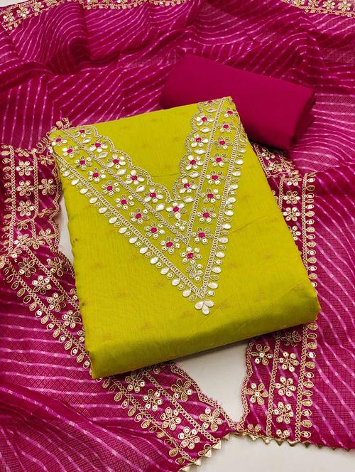 women self design embroidered unstitched suit set - 21988210 - Very Small Image - 1