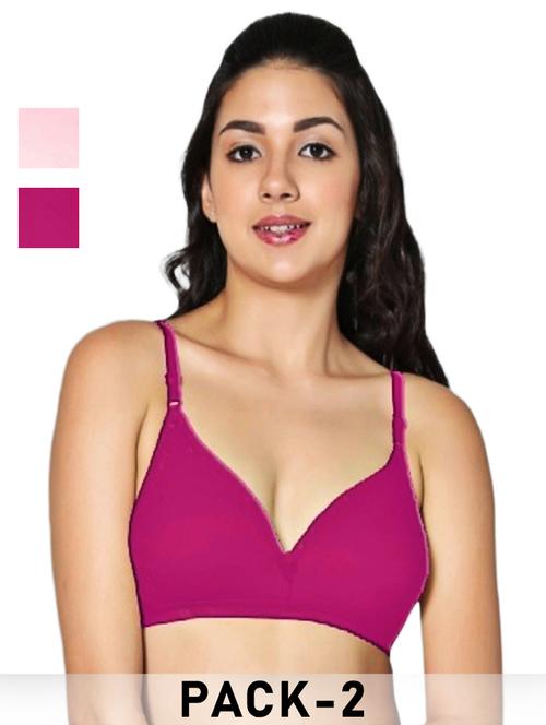 women pack of 2 solid non padded bra - 21990874 - Very Small Image - 1