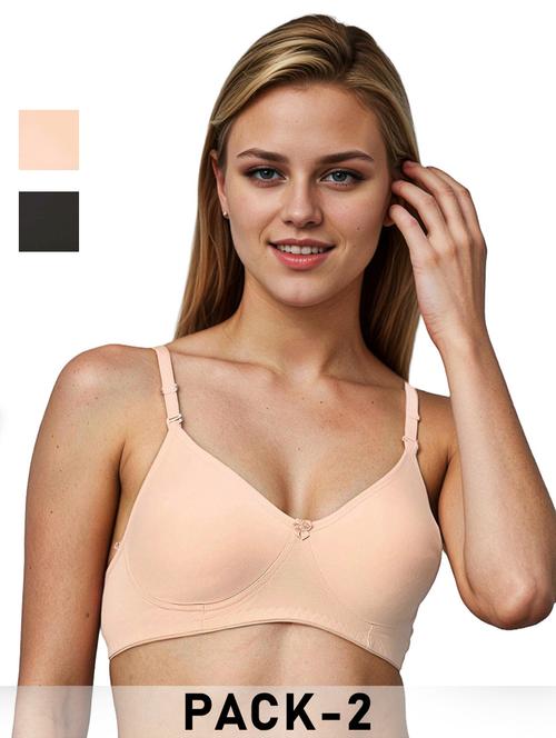 women pack of 2 solid lightly padded bra - 21990910 - Very Small Image - 1