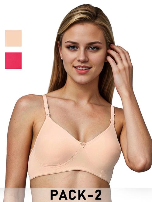 women pack of 2 solid lightly padded bra - 21990931 - Very Small Image - 1