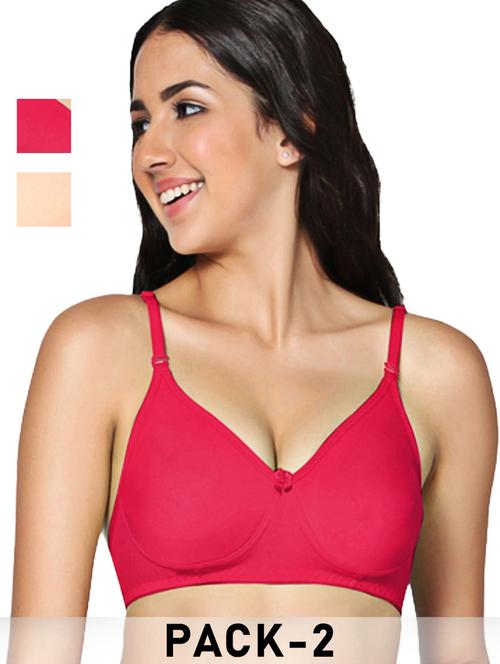 women pack of 2 solid lightly padded bra - 21990934 - Very Small Image - 1