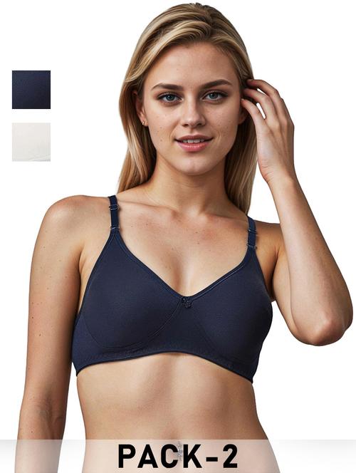 women pack of 2 solid lightly padded bra - 21990952 - Very Small Image - 1