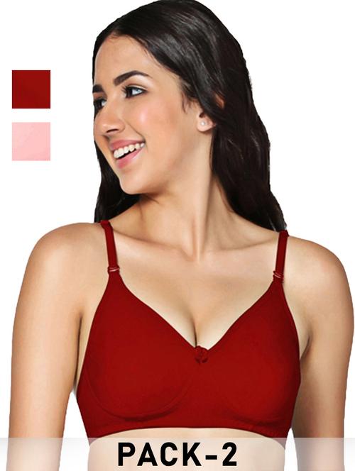 women pack of 2 solid lightly padded bra - 21990963 - Very Small Image - 1