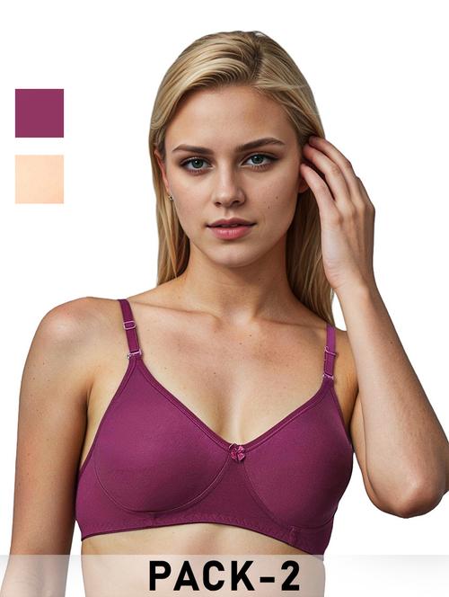 women pack of 2 solid lightly padded bra - 21990975 - Very Small Image - 1
