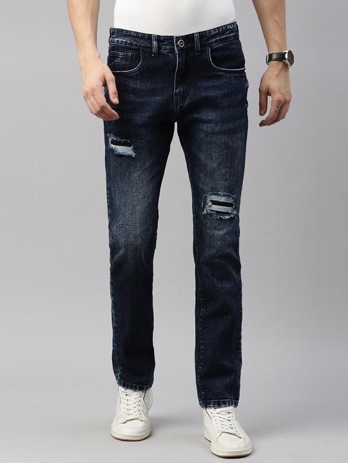 men distress mid rise slim fit jeans - 21991190 - Very Small Image - 1