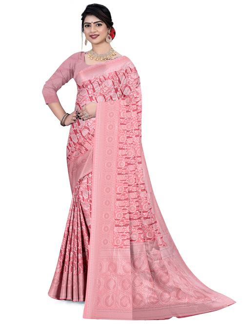 women self design bordered saree with blouse - 21991330 - Very Small Image - 1
