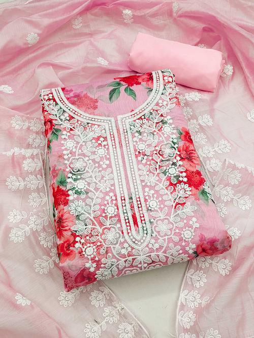 women floral embroidered unstitched suit set - 21992584 - Very Small Image - 1