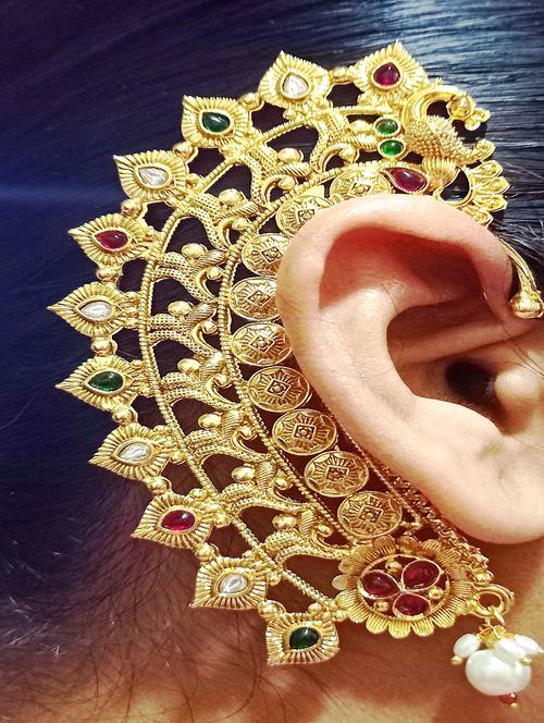 women gold metal earcuff - 21998835 - Very Small Image - 1