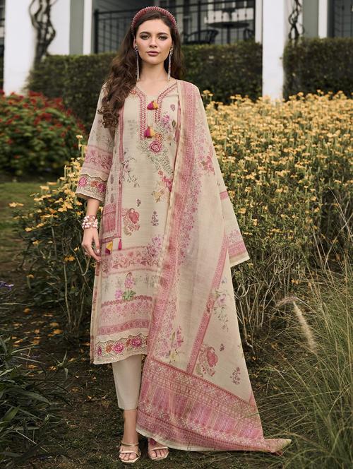 women floral three quarter sleeve kurta pant with dupatta set - 22004881 - Very Small Image - 1