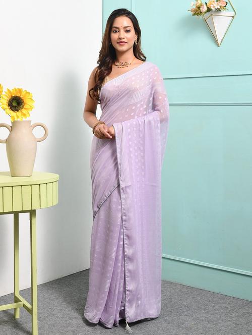 women self design plain saree with blouse - 22014369 - Very Small Image - 1