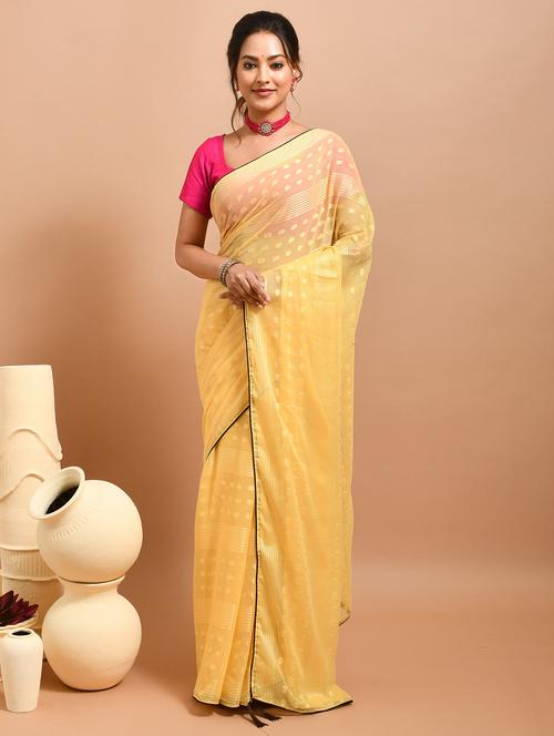 women self design plain saree with blouse - 22014371 - Very Small Image - 1