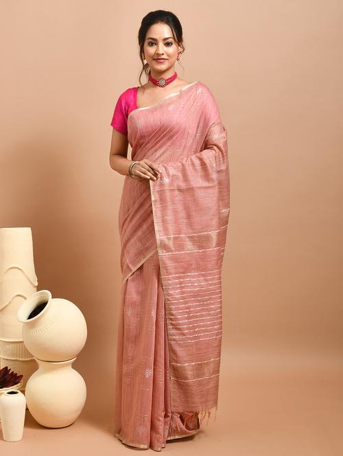women self design handloom saree with blouse - 22014442 - Very Small Image - 1