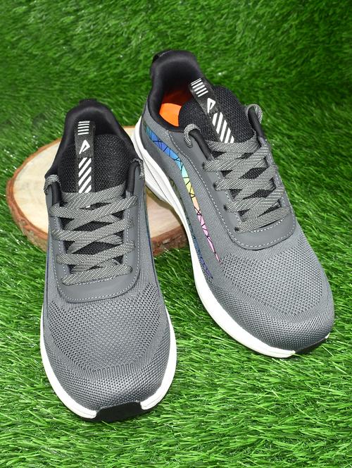 men grey lace up sport shoe - 22016095 - Very Small Image - 1