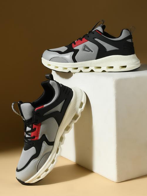 men grey lace up sport shoe - 22016127 - Very Small Image - 1