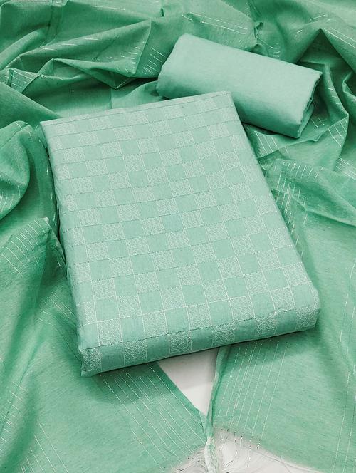 women checkered unstitched suit set - 22021531 - Very Small Image - 1