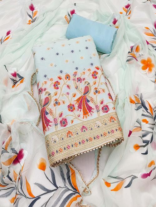 women self design unstitched suit set - 22021609 - Very Small Image - 1